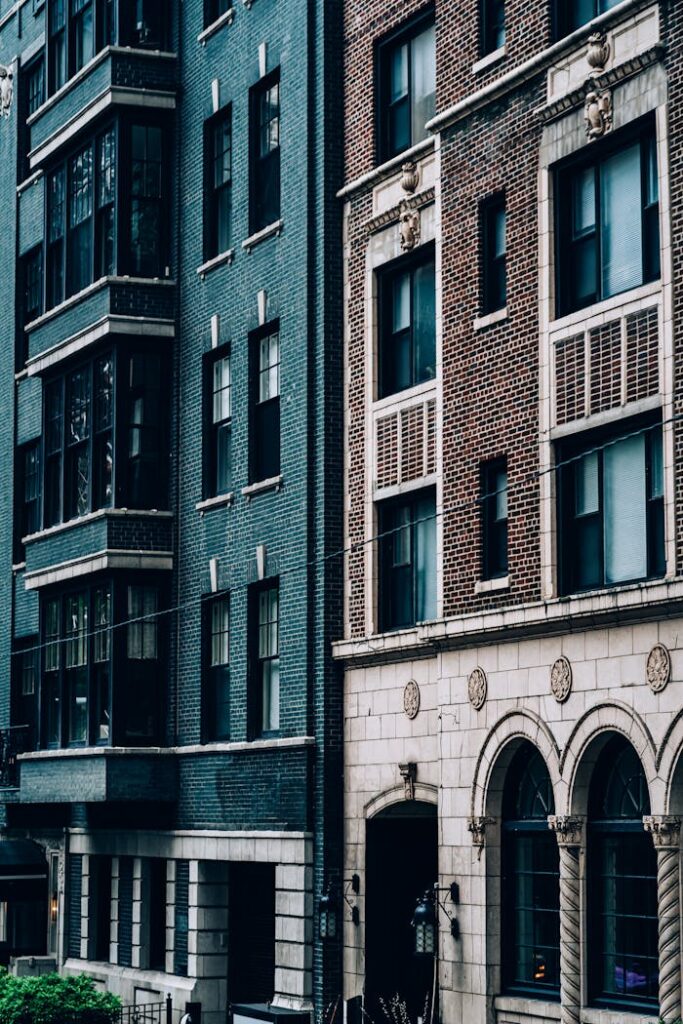 pexels-photo-2556001 Detailed view of historic and modern architecture in downtown Chicago on a clear day.